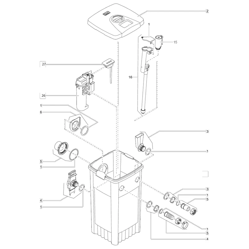 Oase Filtermousse-set FiltoMatic CWS 7000 - vervangingsschuimen voor doorstroomfilter