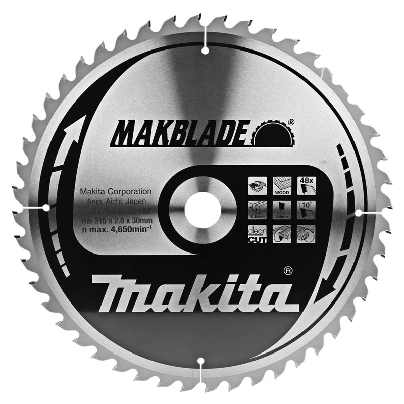 Makita HM-ZAAGBLAD 315X2,8 48 TAND