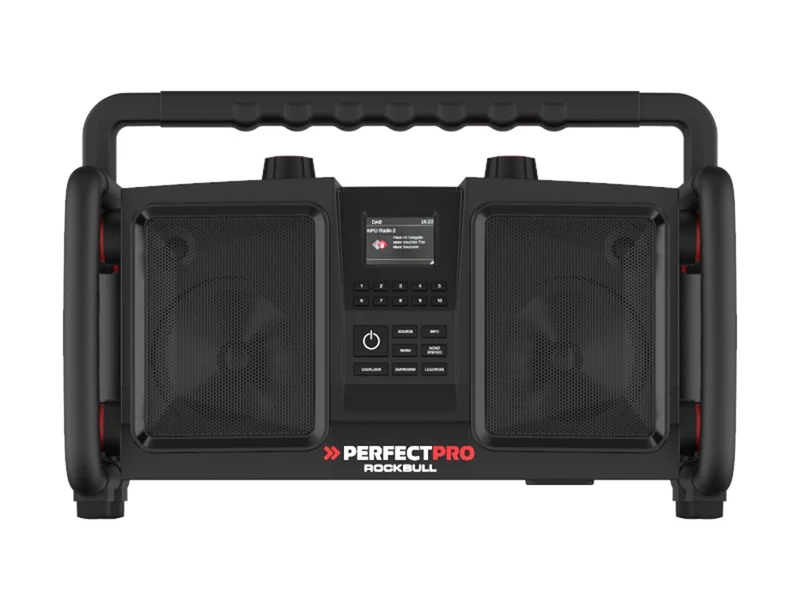 PERFECTPRO ROCKBULL 2 BOUWRADIO DAB+/FM/BLUETOOTH/USB/OPLAADBAAR