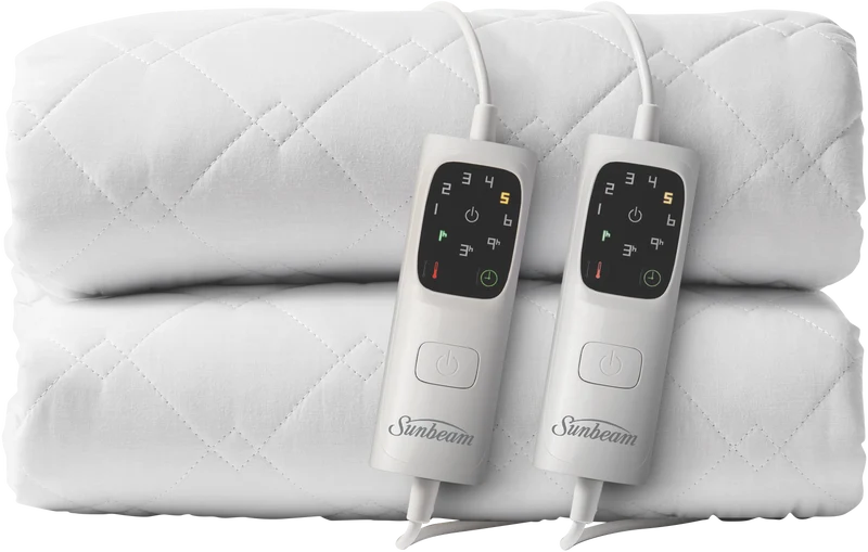 Sunbeam Sleep Perfect Quilted Antibacterial Electric Blanket Queen