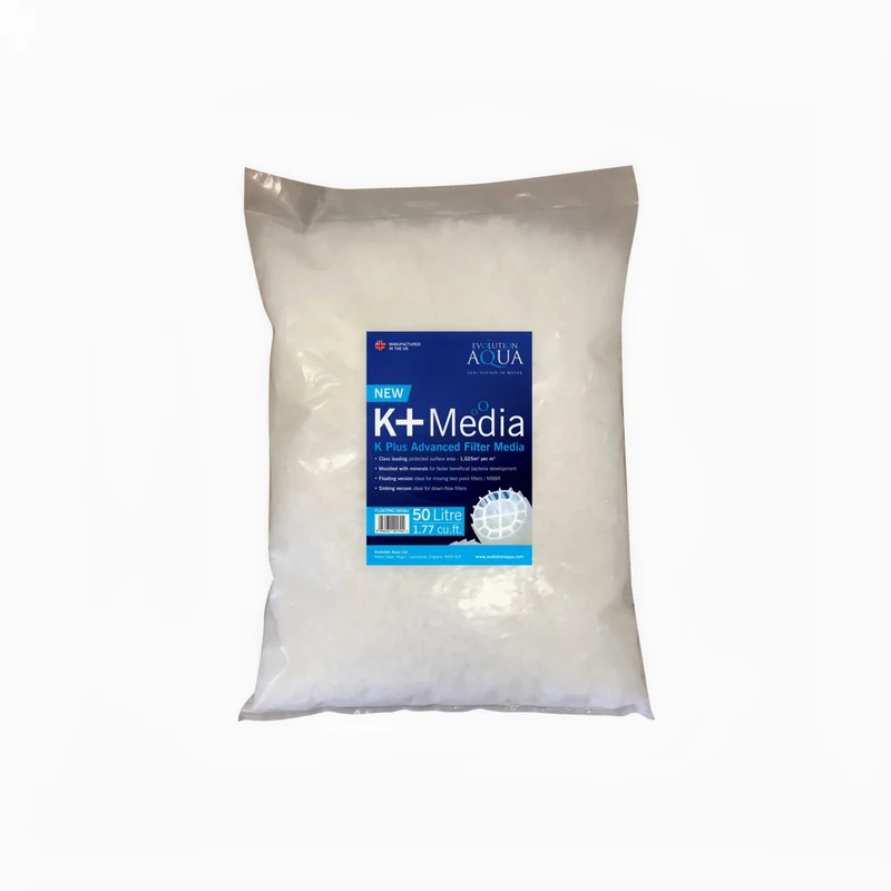 Evolution Aqua K+ Filtermedium 25 liter - drijvend biologisch medium met 1350 m2/m3 oppervlak