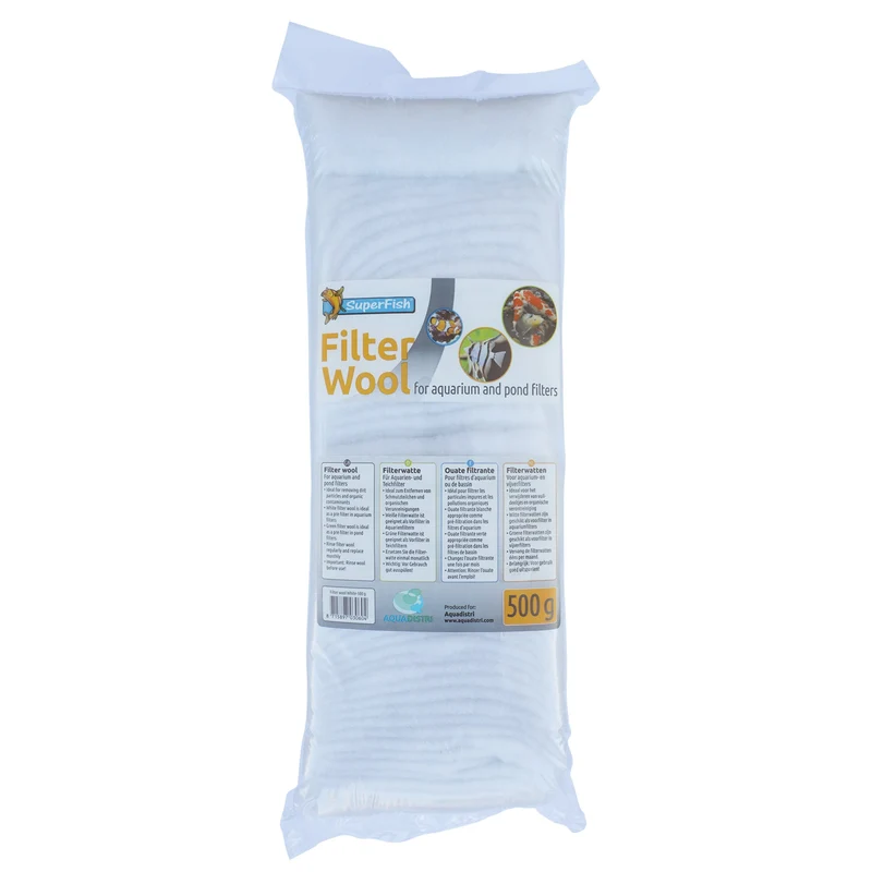 Superfish Witte Filterwatten 500 gram - fijn filtermateriaal voor helder water