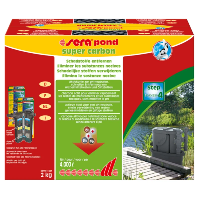Sera Pond Super Carbon 2 kg - actieve kool voor helder en geurloos vijverwater