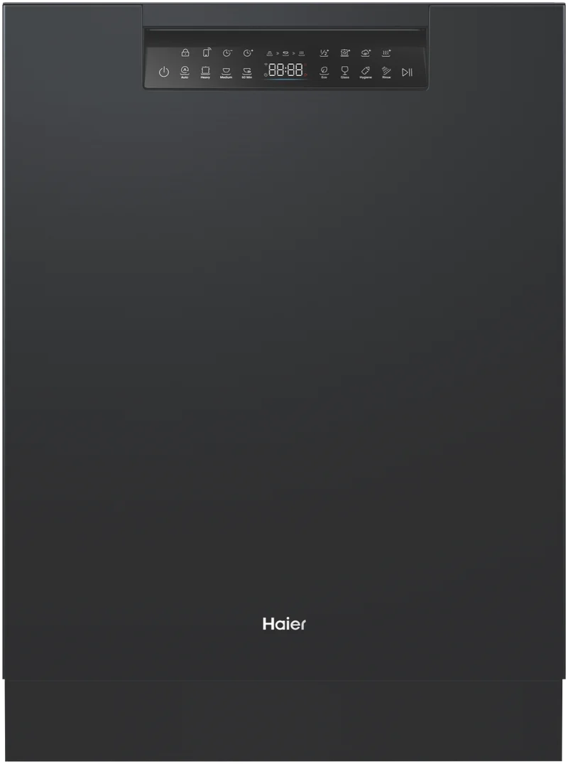 Haier 600 Series Built Under Dishwasher, Steam, Black