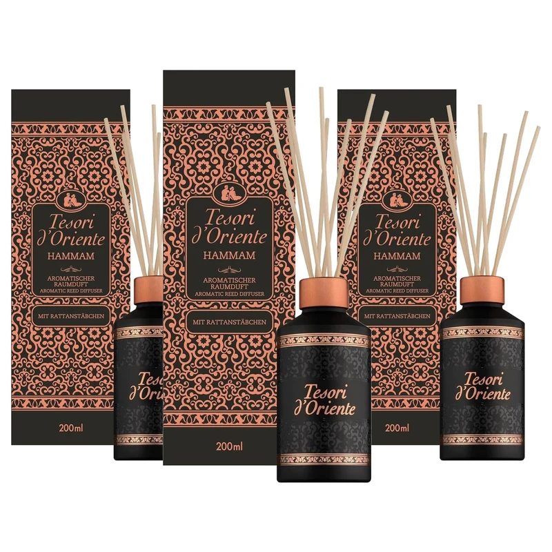 Tesori d'Oriente Geurstokjes Hammam 3 x 200 ml - Voordeelverpakking