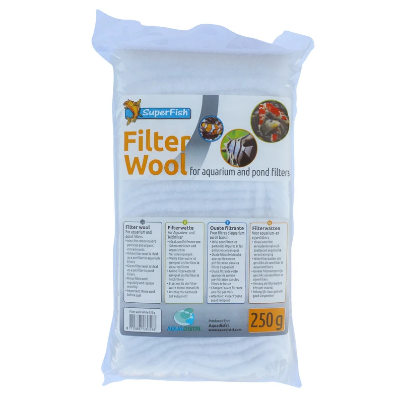 Superfish Witte Filterwatten 250 Gram - Mechanisch Fijnfiltermedium