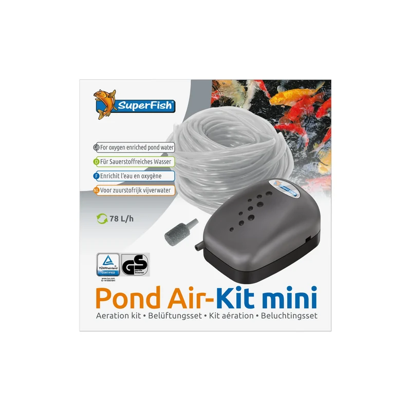 Superfish Vijverbeluchtingsset Mini 1,5W - Complete set met pomp, slang en luchtsteen