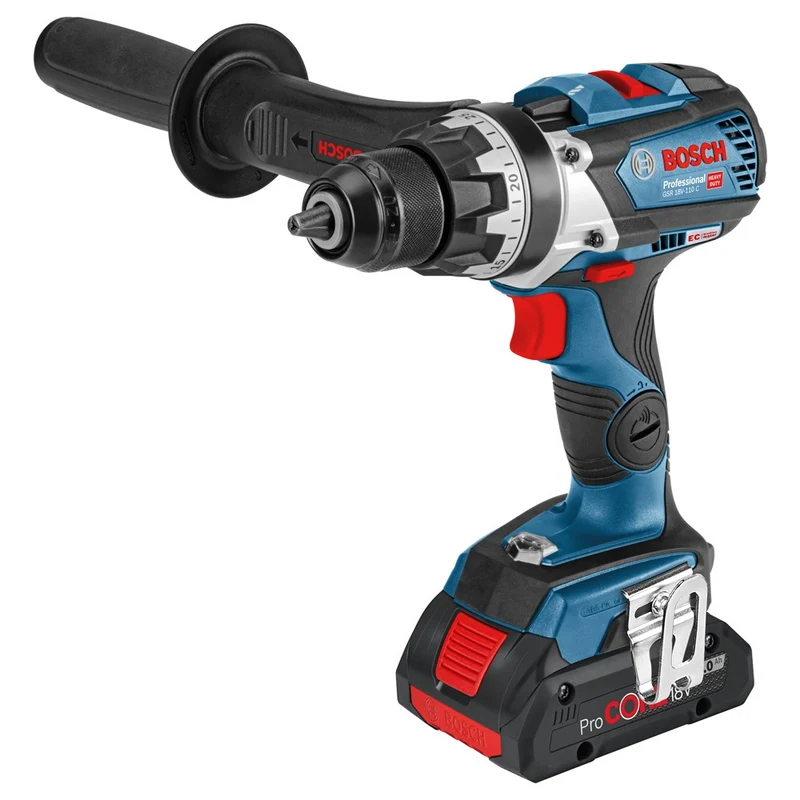 BOSCH GSR 18V-110 C SCHROEFMACHINE 18V 2X PROCORE18V 4,0 AH, LADER GAL 18V-40