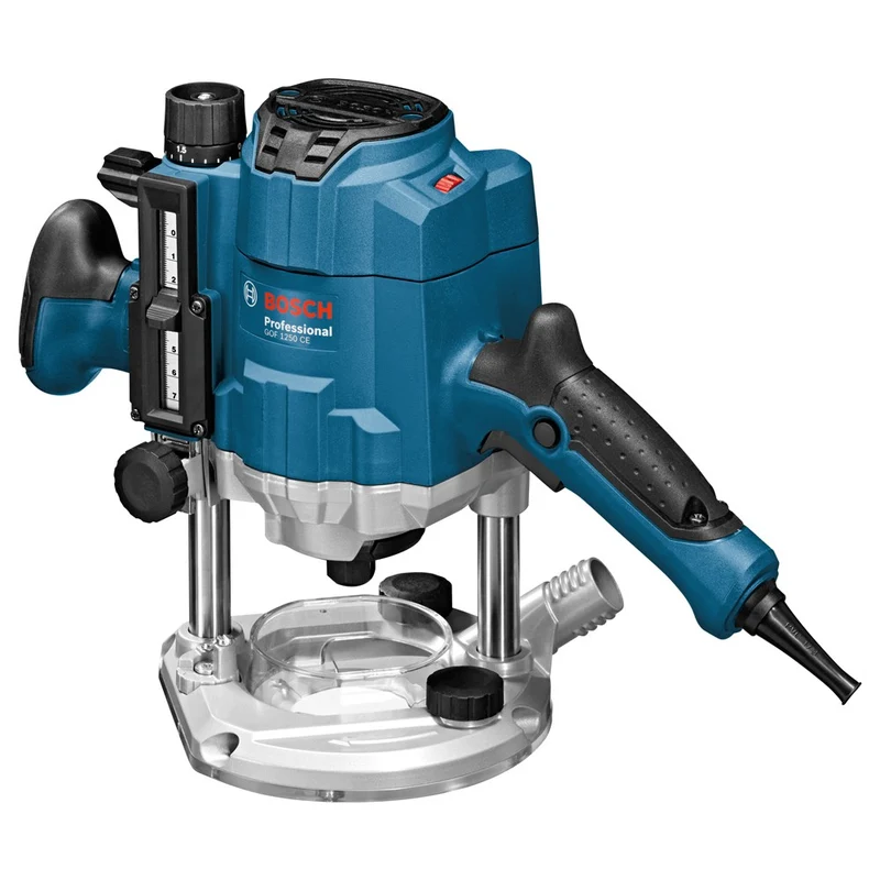 BOSCH GOF 1250 CE BOVENFREESMACHINE 19 MM MOERSLEUTEL, CENTREERSTIFT 8 MM, 1