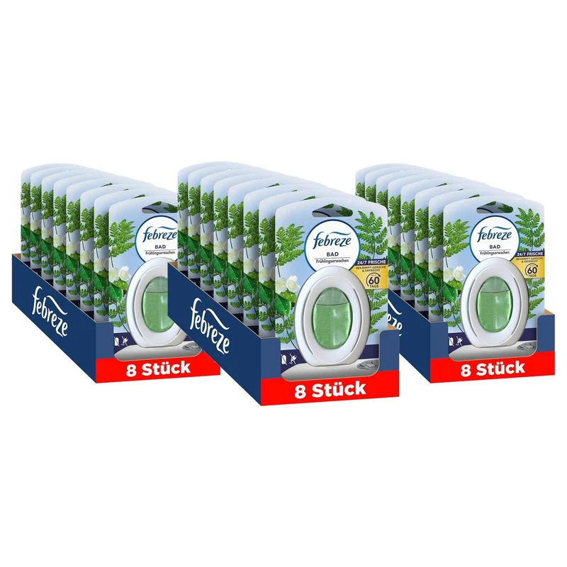 Febreze Voorjaarswaken badkamerluchtverfrisser 8 x - 3-pack