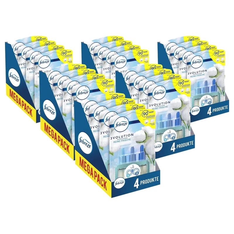 Febreze 3Volution Pure Frisheid 4 x navulling - 6-pack