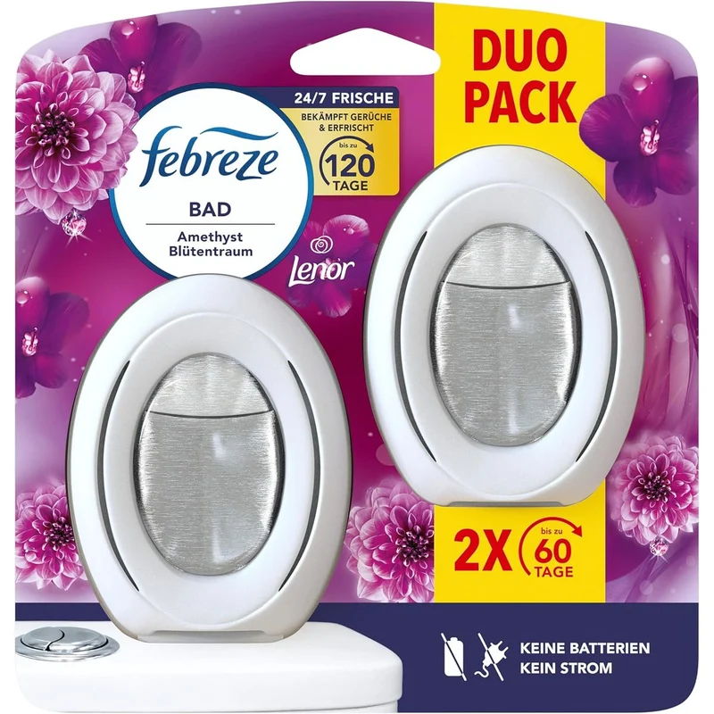 Febreze Amethist Bloesemdroom badkamer luchtverfrisser 2 stuks