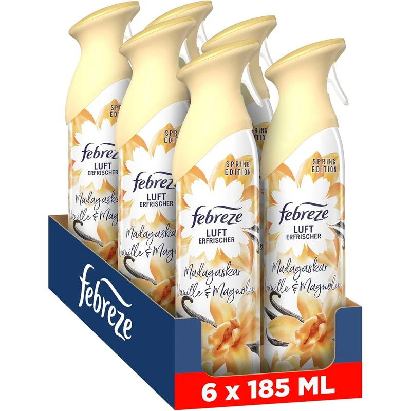 Febreze Luchtverfrisser Madagaskar vanille 6 x 185 ml