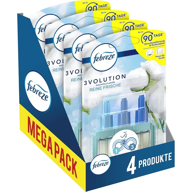 Febreze 3Volution Pure Frisheid 4 x navulling