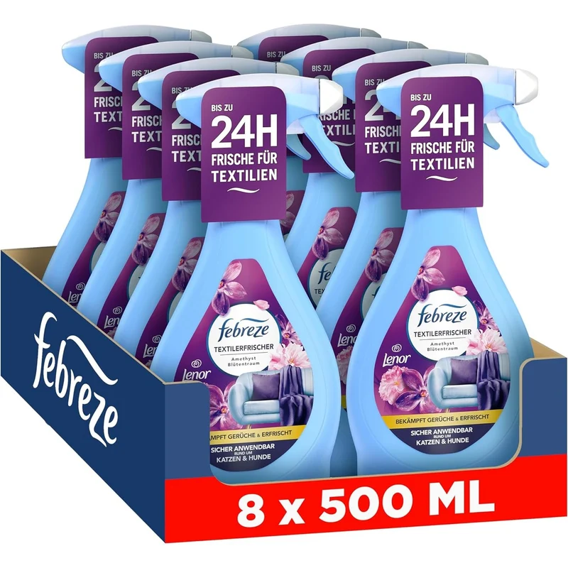 Febreze Textielverfrisser Amethist bloesemdroom 8x500 ml