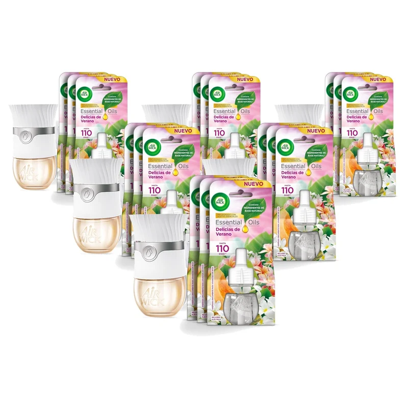 Air Wick elektrische diffuser + 3 navullingen zomergeur 6 x 19 ml - Voordeelverpakking
