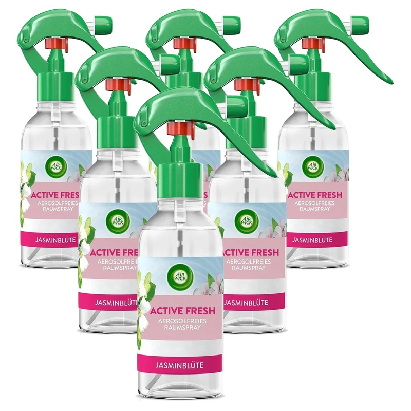 Air Wick Active Fresh Jasmijnbloesem kamerspray 6 x 237 ml - Voordeelverpakking