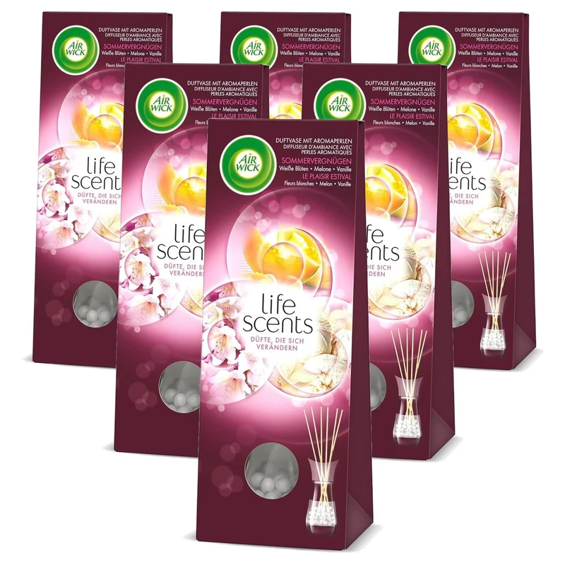 Air Wick Life Scents geurvaas Summer Fun 6 x 30 ml - Voordeelverpakking