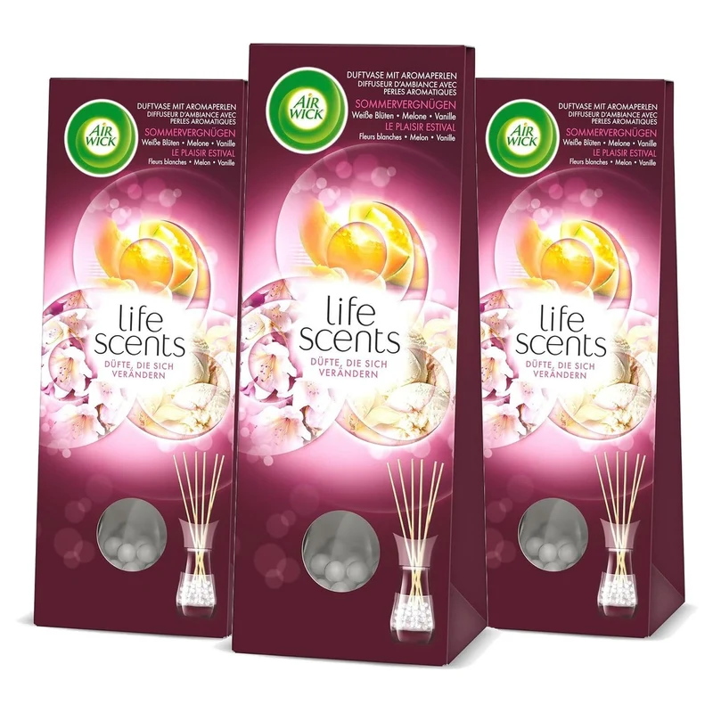 Air Wick Life Scents geurvaas Summer Fun 3 x 30 ml - Voordeelverpakking
