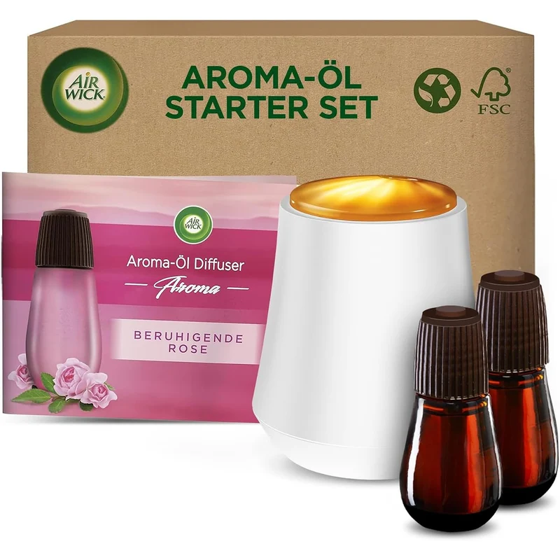 Air Wick Aroma-olie starterset Rustgevende Roos 2 x 20 ml