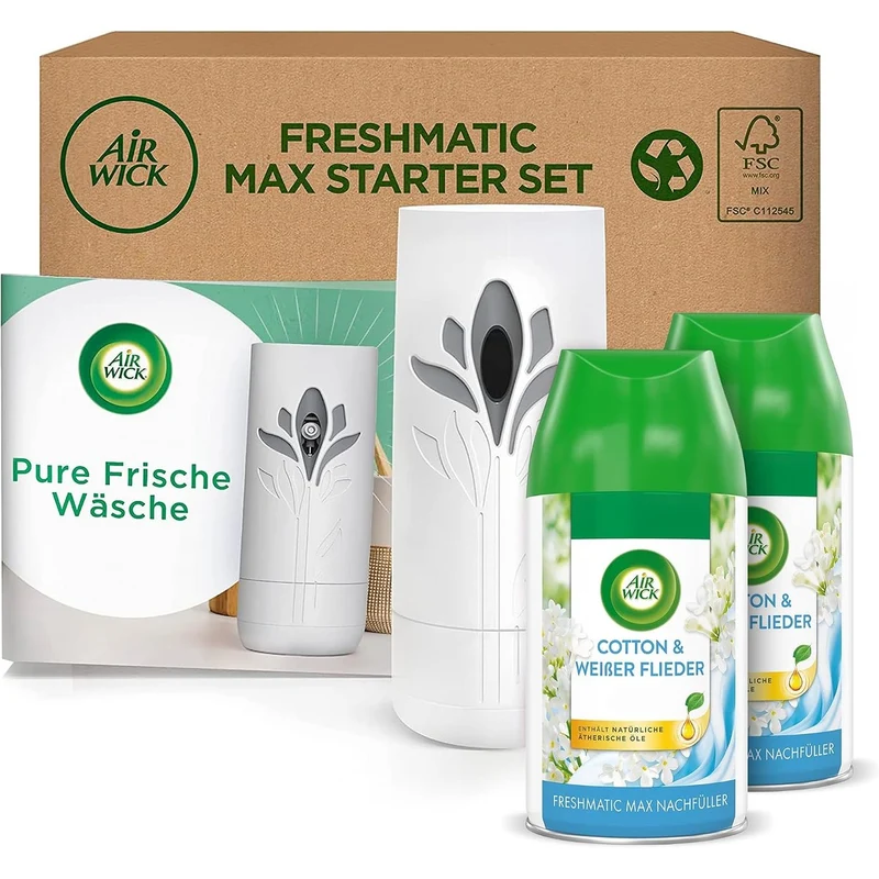 Air Wick Freshmatic Max Pure Starterset Frisse Was 2 x 250 ml