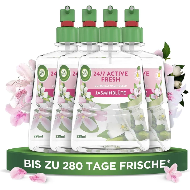 Air Wick Active Fresh Jasmijnbloesem 4 x 228 ml