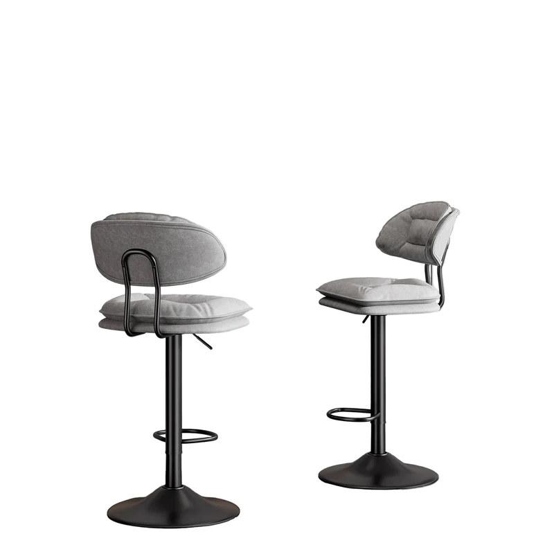 Barstoel – Barkruk – Barstoel Kruk – Barstoelen Set – Barkrukken – Ergonomisch Ontwerp – Hoogte Verstelbaar – Draaibaar – Dubbel Laags Nepleer – Middeleeuwse Stijl – Set Van 2