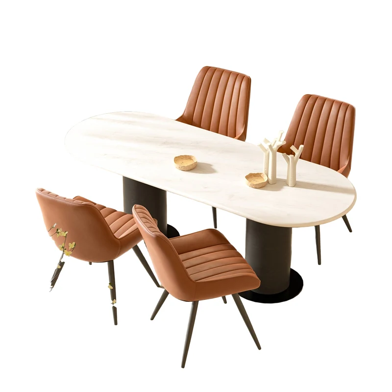 Stoelenset Eetkamerstoel – Bureaustoel – Eetkamerstoel Zonder Armleuning – Werkstoel – Designstoel – Ergonomisch Ontwerp – Zachte Schuimvulling – Zwart Metalen Frame
