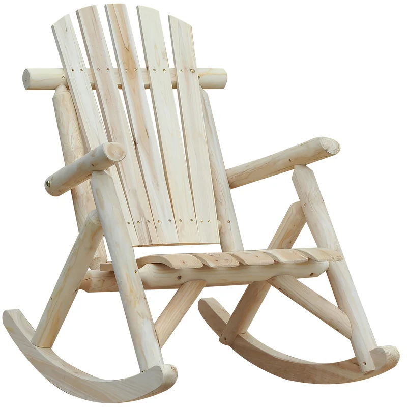 Schommelstoel – Schommelstoel Tuin – Relaxstoel – Fauteuil – Schommelstoel Met Armleuningen – Katoenen Vulling – Geschikt Voor Binnen En Buiten