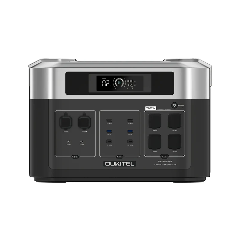 Powerstation – Energiecentrale – Noodstroomvoorziening – Draagbare Generator – Solar Powerstation – 2048Wh Capaciteit – 2200W Output – LiFePO4 Batterij – Snelladen – Lange Levensduur 3500+ Cycli