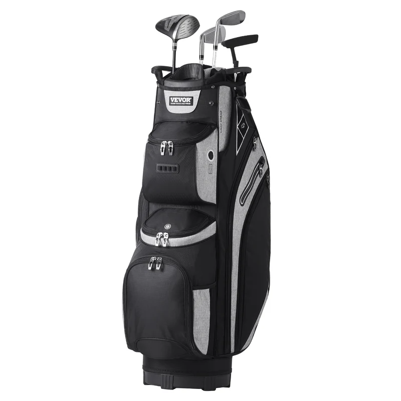 Golftas – Golf Bag – Golfstand – Golf Carrybag – Golftrolleytas – 14-vaks Organizer Divider – Stevig 600D Polyester