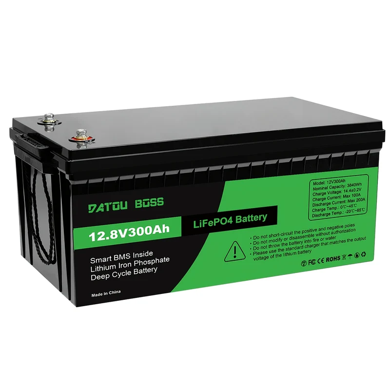 Lithium Accu – Lithium Batterij – LiFePO4 Accu – 12V Accu – Diepe Ontlading Batterij – 300Ah Capaciteit – Ingebouwd 200A BMS – Lichtgewicht & Duurzaam