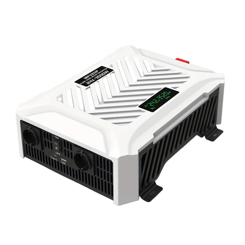 Omvormer – Spanningsomvormer – Inverter – Stroomomvormer – 3500W Pure Sinus – 7000W Pieks vermogen – Overbelasting Bescherming – Aluminium Behuizing met Koeling