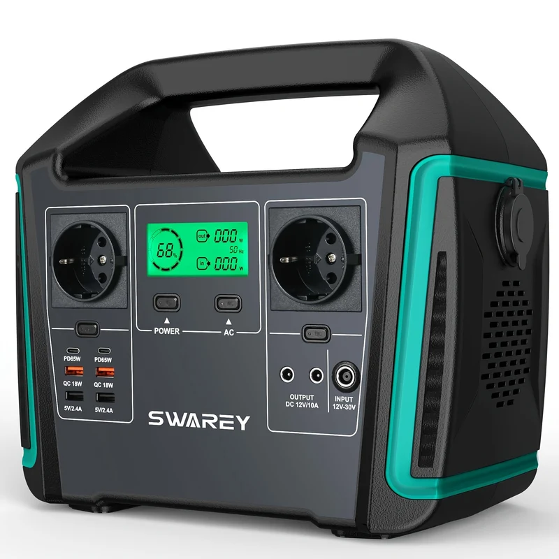Power Station – Portable Generator – Mobiele Stroomvoorziening – Draagbare Accu – Zonne-energie Generator – 725 Wh Lithium Batterij – 1000 W Output Met Snelladen