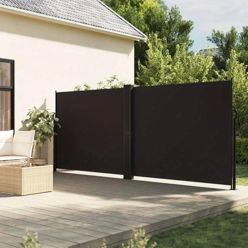 Uitschuifbaar Windscherm – Privacy Scherm – Beschermingsscherm – Balkon Scherm – Tuin Windscherm – 160 Cm Hoog – 600 Cm Breed - Zwart