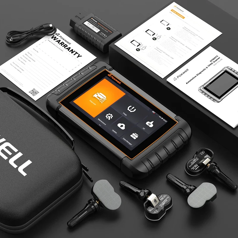 OBD2 Scanner – Auto Diagnosetool – Foutcodelezer – TPMS Sensor Programmer – Bluetooth Verbinding – 7 Inch Display