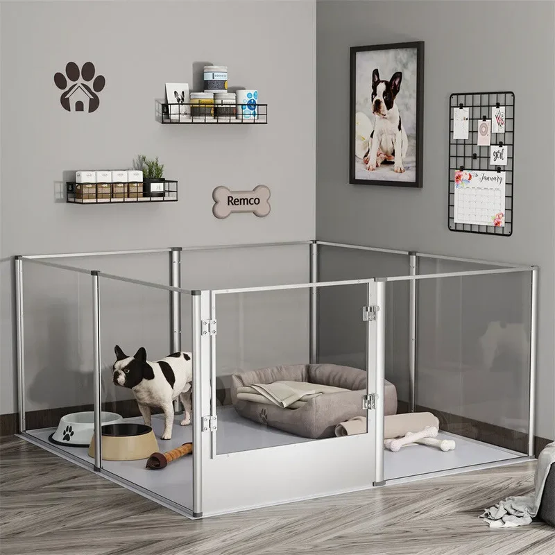 Acryl Dierenren – Transparante Ren – Kleine Dierrenren – Speelren – Knaagdierren – 360° Zicht – Aluminium Frame - XL - 163x102.5x80cm