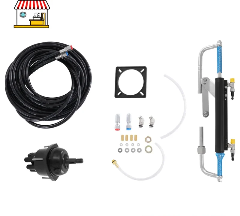 Hydraulisch Stuursysteem – Stuurbekrachtiging – Buitenboordmotor Sturing – Bootbesturing – Vaarcontrole – Tot 90PK – Aluminium Roestvrijstaal