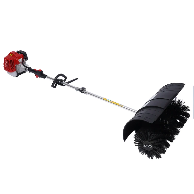 Handveger – Bladveger – Tuinveger – Sneeuwveger – Modderveger – Krachtige 52cc 2-Takt Motor – Grote Borstel 56x23,5 Cm