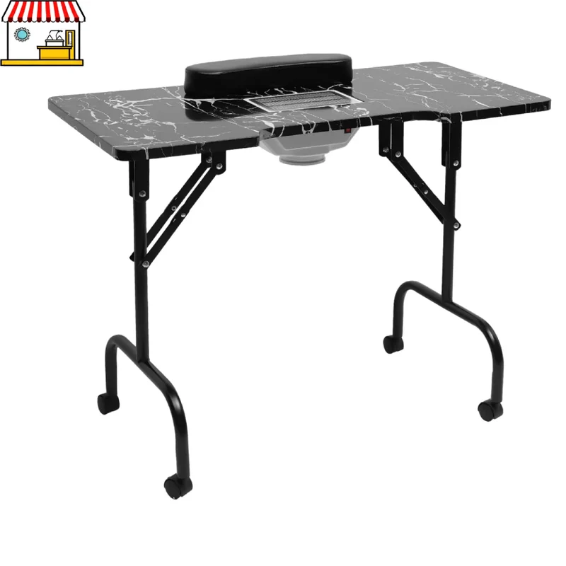 Nageltafel – Manicuretafel – Draagbare Tafel – Inklapbare Werktafel – Stofafzuiging Met Ventilator – 94x48 Cm Oppervlak