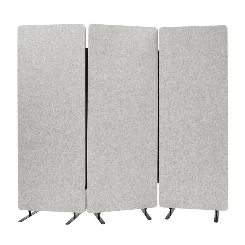 Kamerscherm – Roomdivider – Privacy Scherm – Ruimteverdeler – Geluiddempend – Lichtgrijs – Opvouwbaar