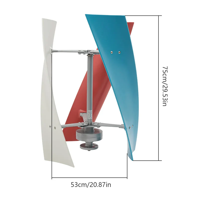 Windturbine – Kleine Windmolen – Energie Generator – Duurzame Turbine – 450W Vermogen – Glasvezel Bladen