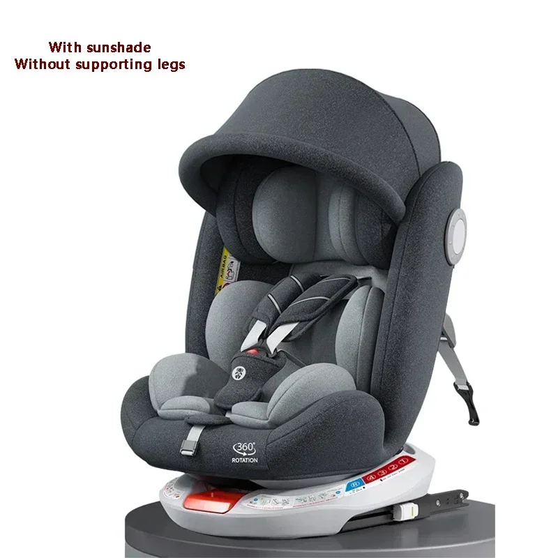 Autostoel - Autostoeltje voor Baby - 0-4 Jaar - ECE Gecertificeerde Kinderzitplaats - met Isofix en Latch Systeem - voor Veiligheid en Comfort - Grijs