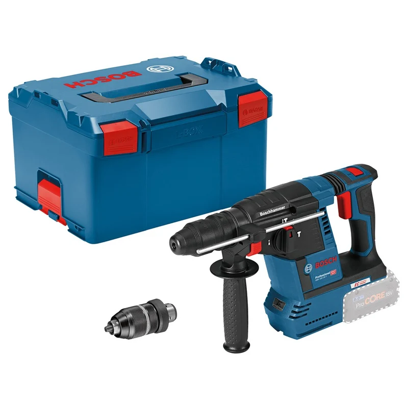 BOSCH GBH 18V-26 F ACCU BOORHAMER + GDE 18V-16 STOFAFZUIGING