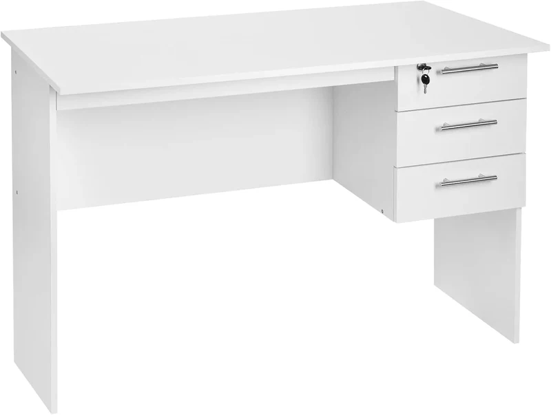 Computerbureau - Computertafel - Gaming Bureau - Gaming Tafel - Laptoptafel - Krasbestendig Tafelblad - 120x60x75cm - Lichtgewicht - Wit