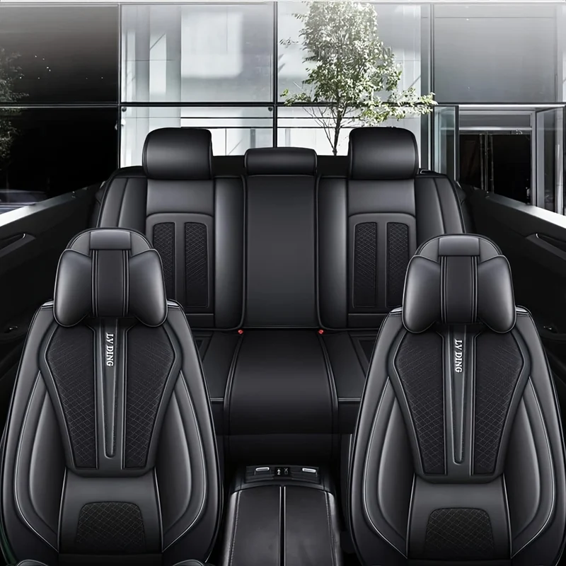 Autostoelhoes – Stoelhoes Auto – Auto Stoelbeschermer – Stoelhoezenset – Autostoelbekleding – Universeel – Waterdicht PU Leer – Comfortabele Sponsvulling