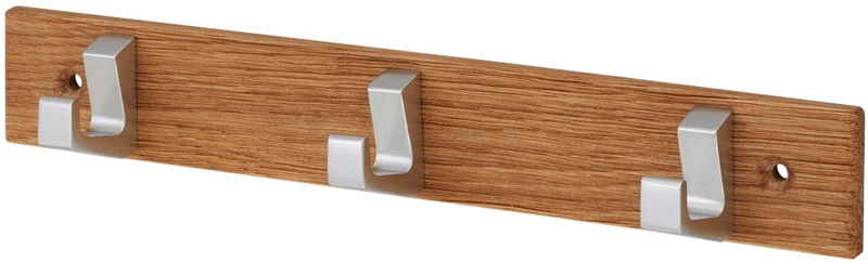 Hermeta HANDDOEKREK 3-HAAKS - HOUT/ALUMINIUM 0653-36