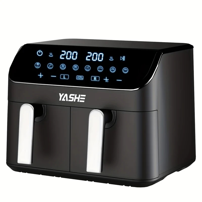 Airfryer – Heteluchtfriteuse – Fryer – Dubbele Airfryer – Luchtfriteuse – 9 Liter – 8-in-1 Instellingen – Touchscreen Bediening