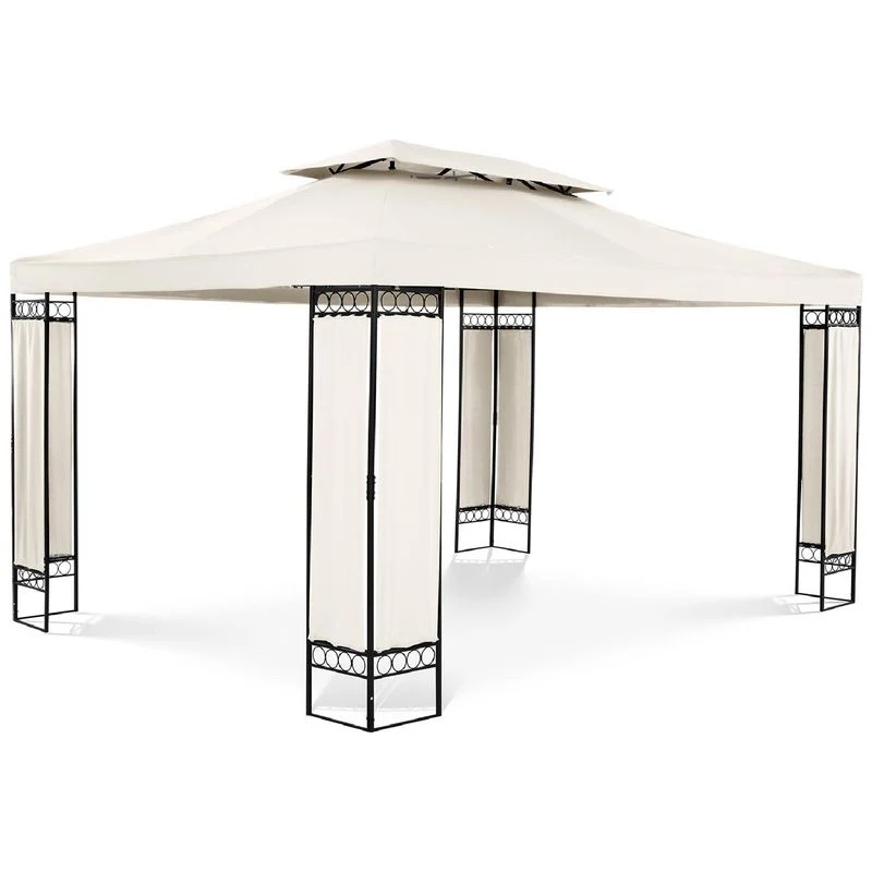 Tuinpaviljoen – Tuinkoepel – Overkapping – Prieel – Pergola – Water- en UV-bestendig – Stevig Stalen Frame 3x4m
