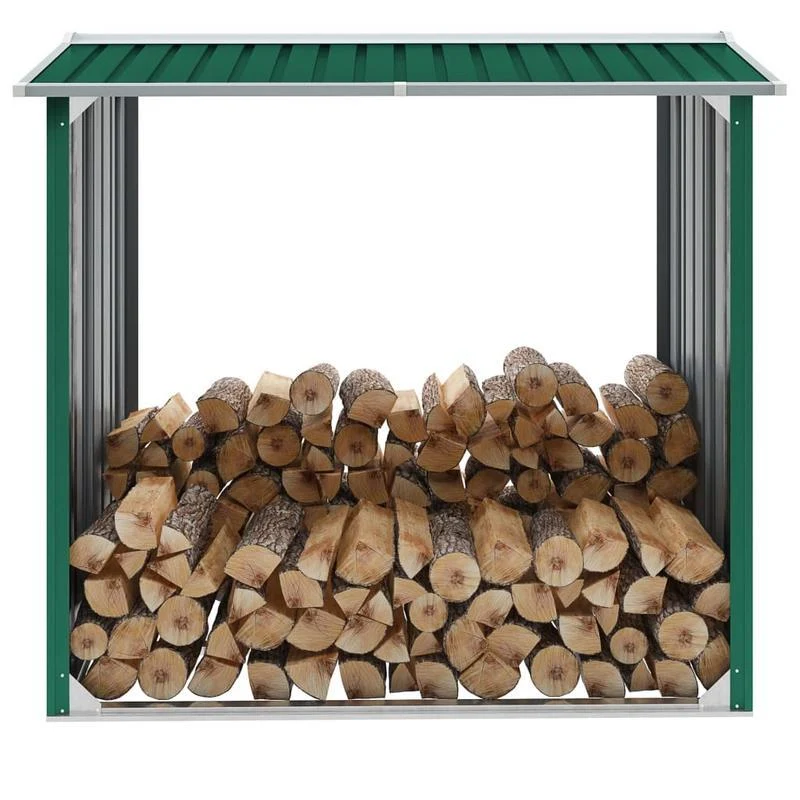Houtopslag – Brandhoutopslag – Houtrek – Houtberging – Houtopslagrek – Gegalvaniseerd Staal – Groot Formaat 172x91x154 cm – Stevig Dak & Extra Zijkanten